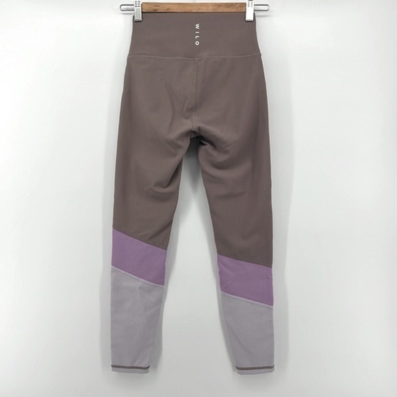 Wilo The Label Color Block (Mauve) 7/8  Leggings Size Small - Picture 2 of 9